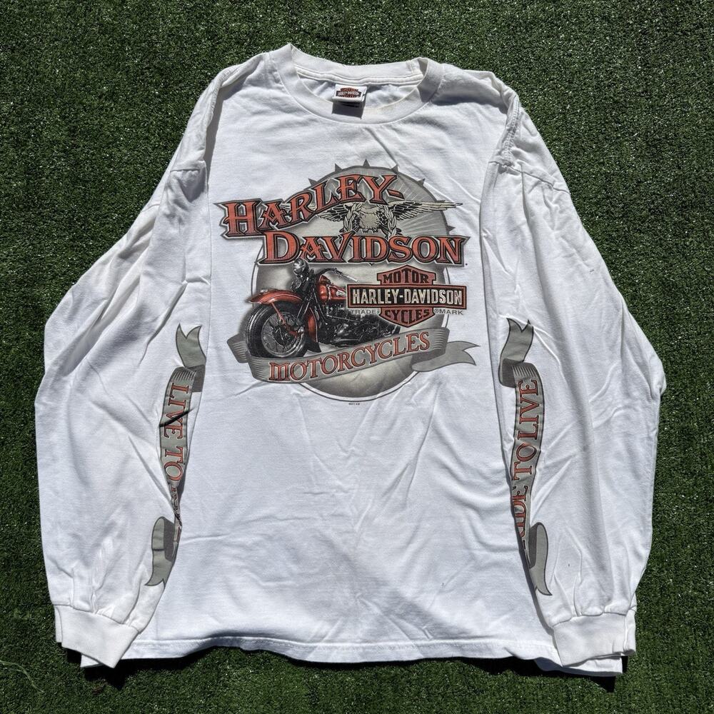 Y2K Harley Davidson Orlando Florida Long Sleeve Graphic Shirt Size XXL